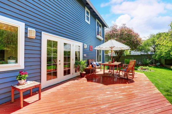 Blue Siding Installation in Milton